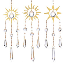 PDD亚马逊跨境源头厂家庭院装饰挂件大太阳系列阳光捕手水晶风铃