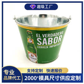 镀锌铁冰桶 印花铁桶 金属冰桶镀锌 5L铁桶 马口铁冰桶 铁皮冰桶