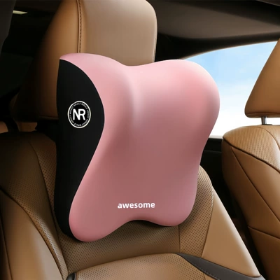 Headrest, Neck Pillow, Seat Cushion, Car - peach-powder-headrest-hhh