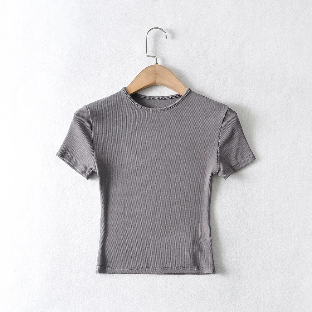 breathable quick-drying sports cropped t-shirt  NSHS43464