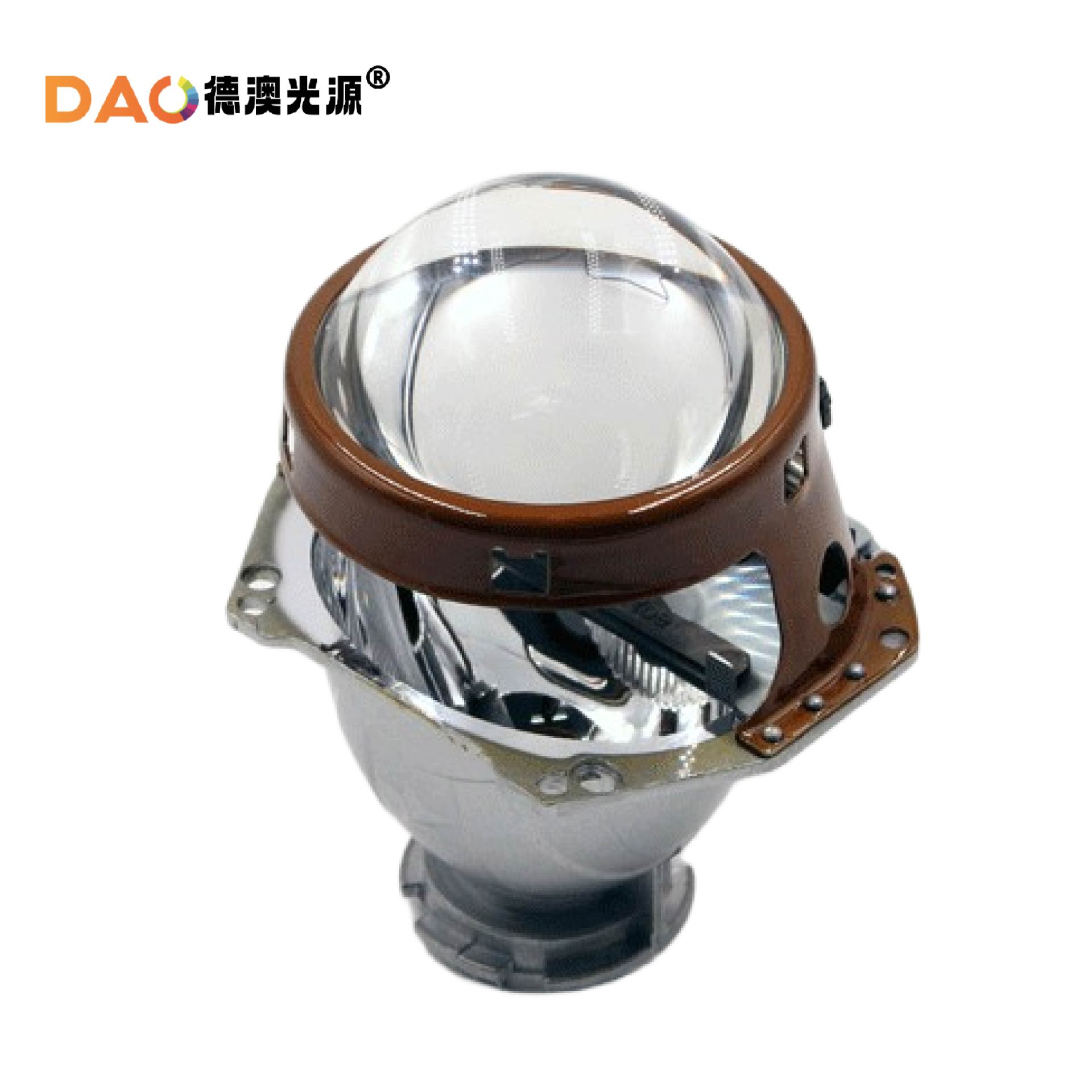 Super brillante estrella estilo mar cinco doble luz lente coche faro Super brillante proyector d2h lente ojo de pez