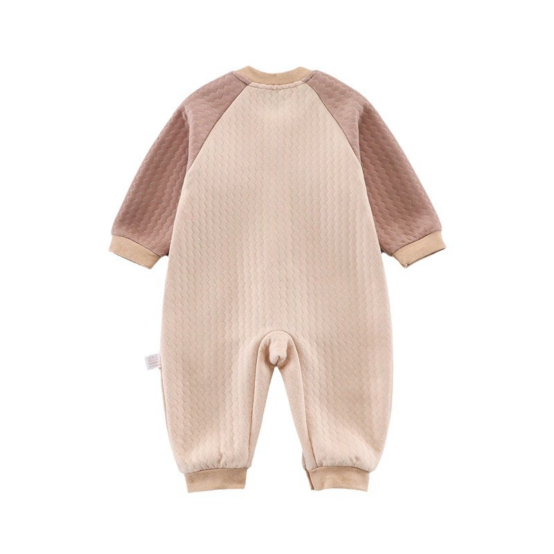 Demi-season children's bodysuit for new born, long-sleeve, cute keep warm spring overall for baby, internet celebrity