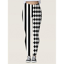W 13330 Color block striped leggings ײɫ���Ƹ��Խ�����