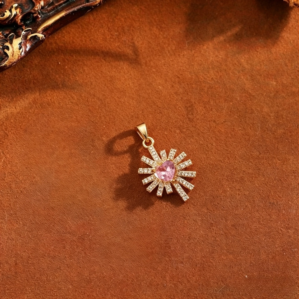 INS Europa y los Estados Unidos venden tulipanes girasoles colgante de diamantes de diamante de aluminio para mujeres lujosas y lujosas con colgante de bronce multi-combinante