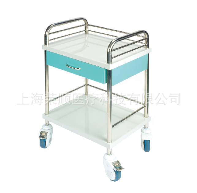 ZC02-E 两层护理车 彩钢仪器车 护理推车  小推车