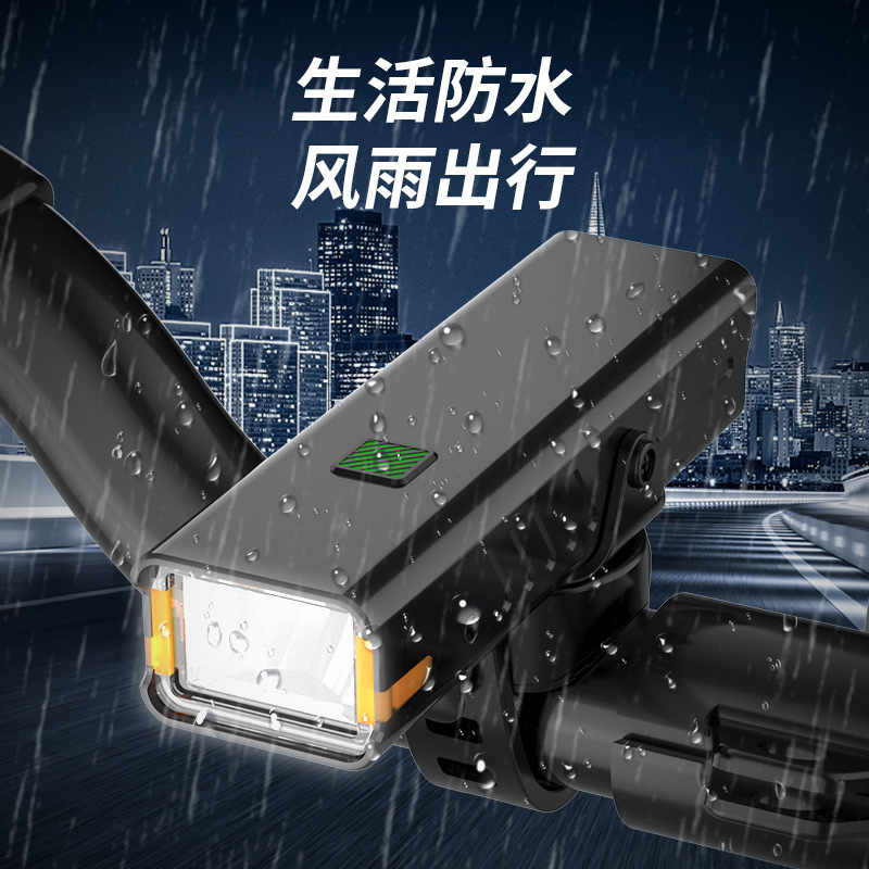 Aluminum alloy bicycle light double light source anti-glare night riding strong light bicycle headlight far and near light switching cycling light