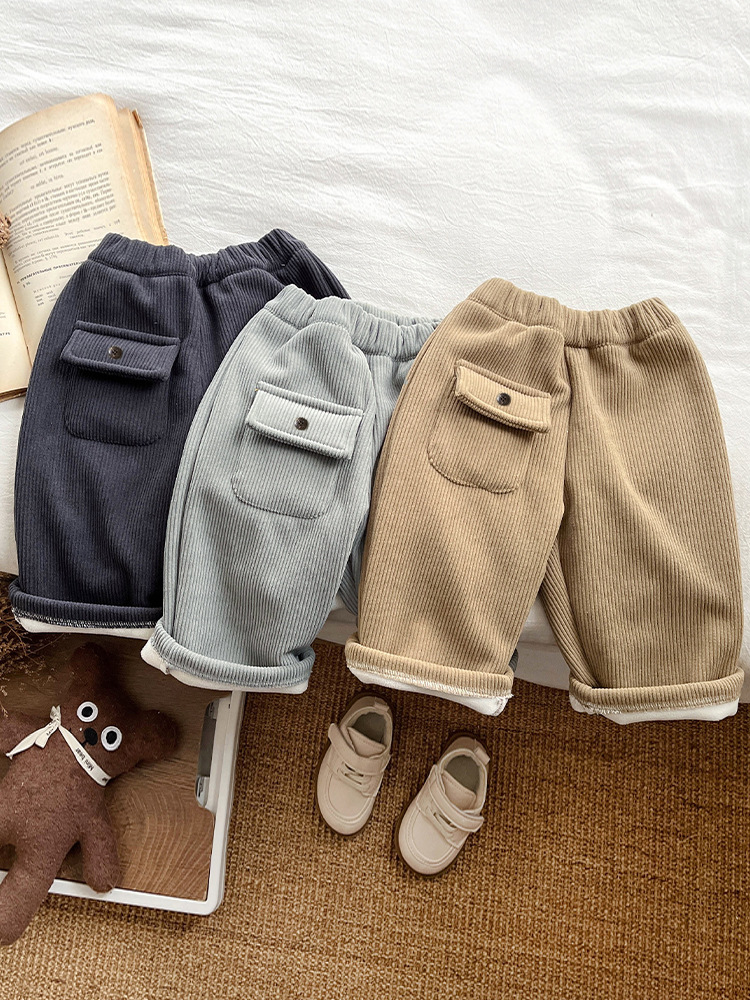 Classic children's warm trousers for boys girl's