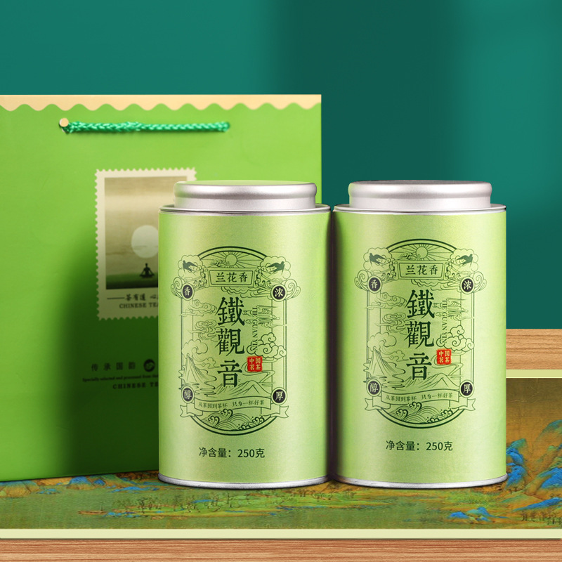 2026 New Tea Authentic Anxi High-Grade High Mountain Tieguanyin Strong-Flavor Oolong Tea with Orchid Fragrance Canned Tea 250g