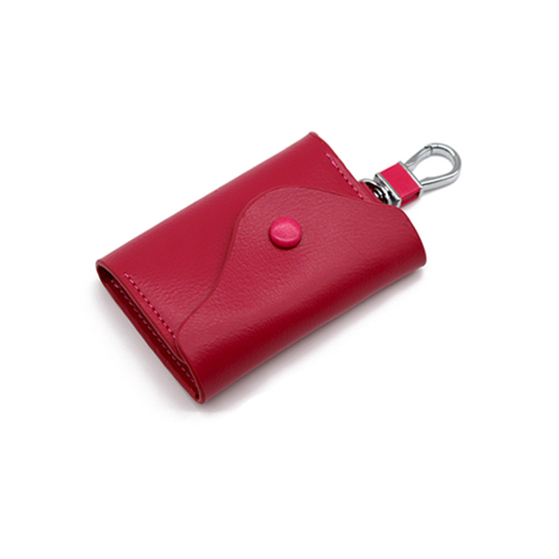 Bolsa para llaves para hombre, cuero genuino, gran capacidad, bolsa para llaves multifuncional, bolsa universal para llaves de coche de alta gama para colgar en la cintura, antirrobo para mujer