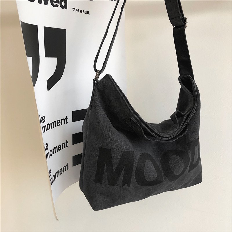 Bolsa de lona de gran capacidad para hombres un solo hombro mochila 2024 nueva bolsa de tela japonesa casuales bolsas de mano bolsas de correo mujeres