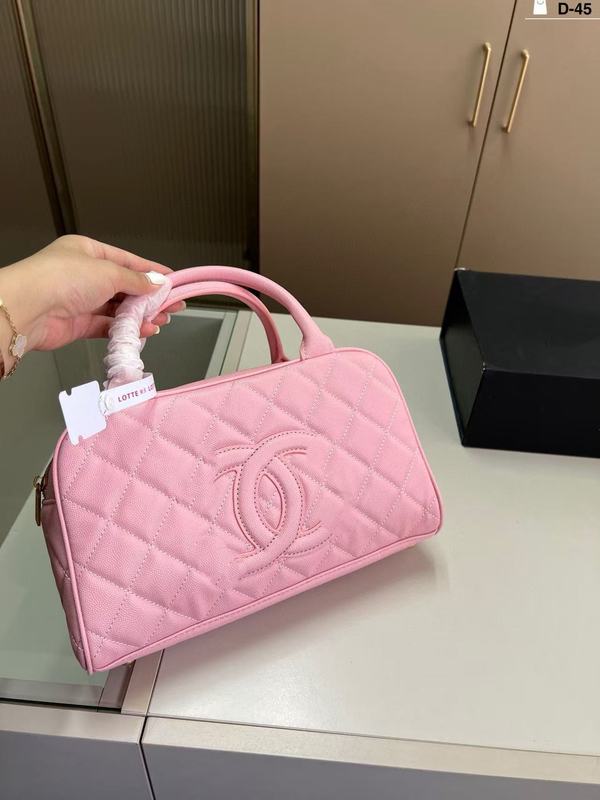小香风包包中古vintage复古手提保龄球包感磨砂绒波士顿包|undefined