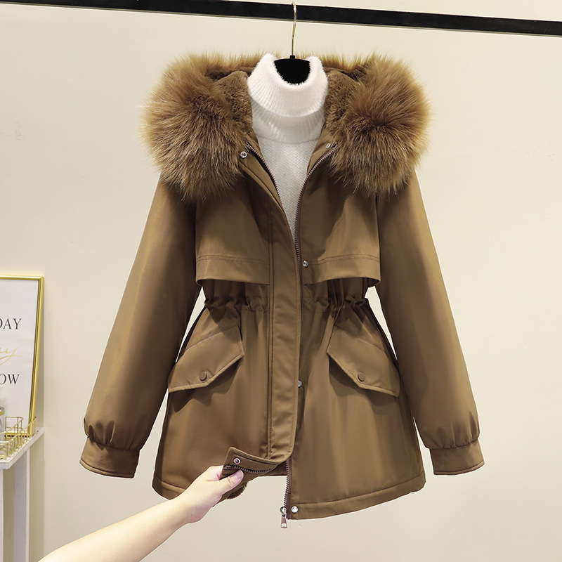 Women's Winter Coat Warm Thickened Cotton Jacket Medium Long Style_voghion.com
