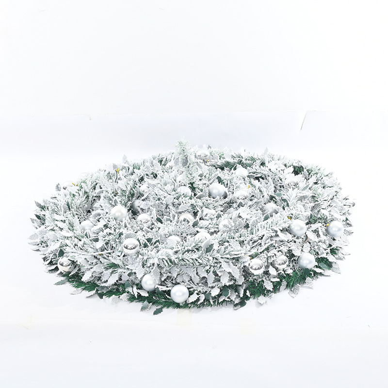 Jõulude ülestõstetav flokeeriva lumega pagood tuledega jõulupuu ümmargune kokkupandav jõuluehepuu_voghion.com