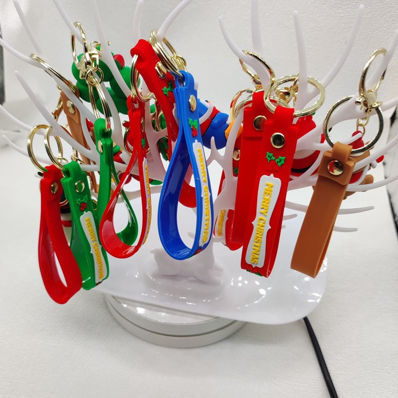 Nueva SERIE DE Navidad llavero colgante muñeco de nieve muñeca Santa Claus árbol de Navidad llavero accesorios al por mayor