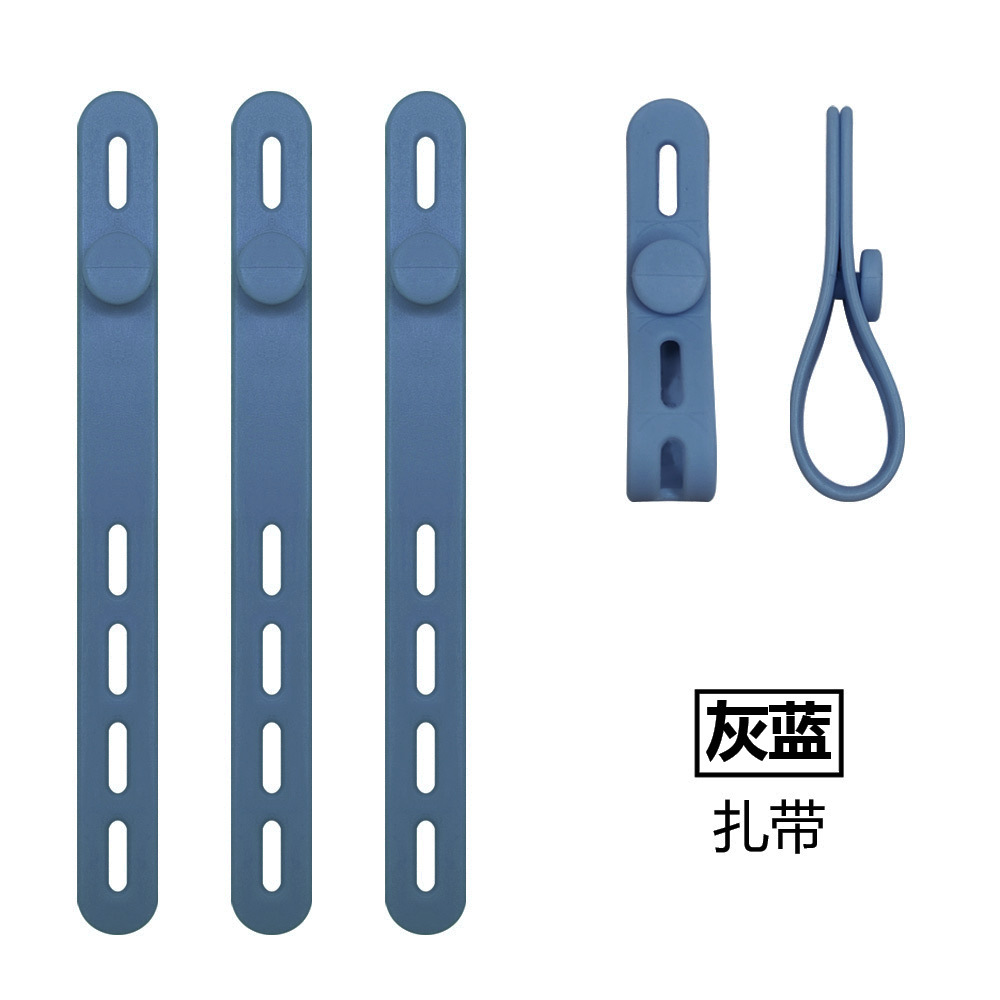 Organizador de cables de silicona ajustable, almacenamiento de cables de datos, brida, enrollador de cables para auriculares, fijador de cables, organizador de cables