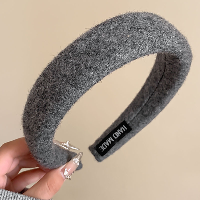 Gray arco de cabello para mujeres fuera de lavarse la cara de la prensa cabello de cabeza de cabello de cabello de cabeza de cabello de cráneo alto toque de cabello