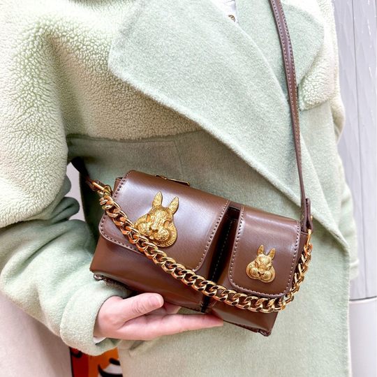 Foreign Trade Easter Bunny Elements Niche Fashion Trendy Blow Car Bag Women's 2025 New Chain Shoulder Crosbody Bag