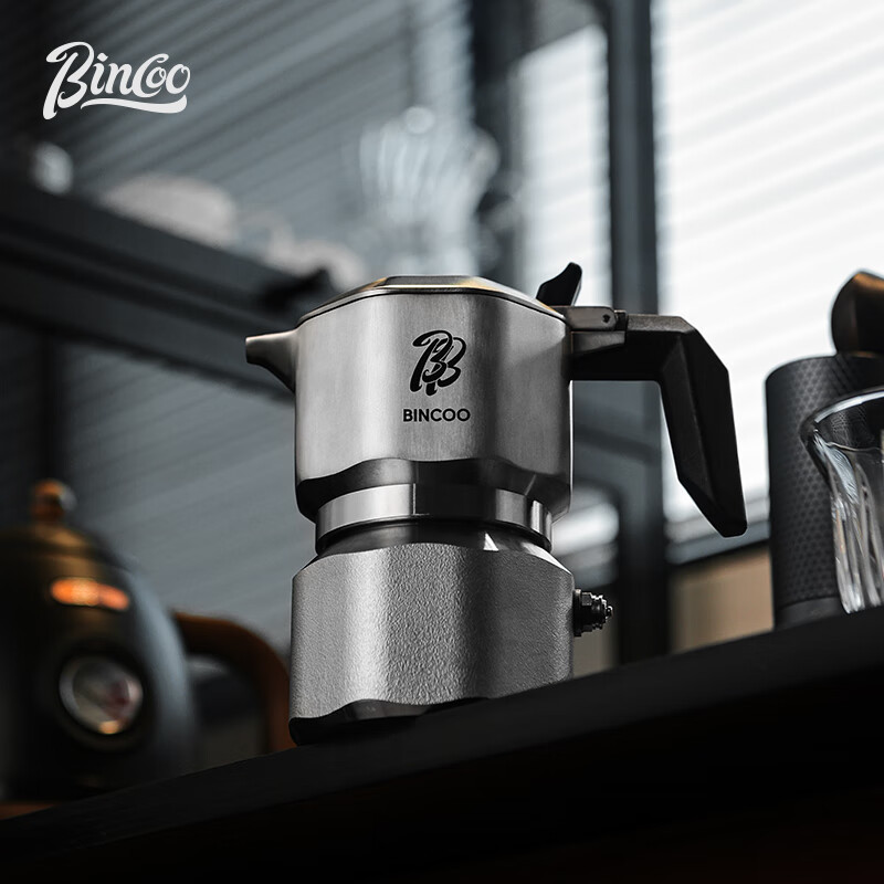 Bincoo316 Pure Stainless Steel Moka Pot with Triple Valve for Home Use, Camping Espresso Maker Bincoo316 Pure Stainless Steel Moka Pot with Triple Valve for Home Use, Camping Espresso Maker