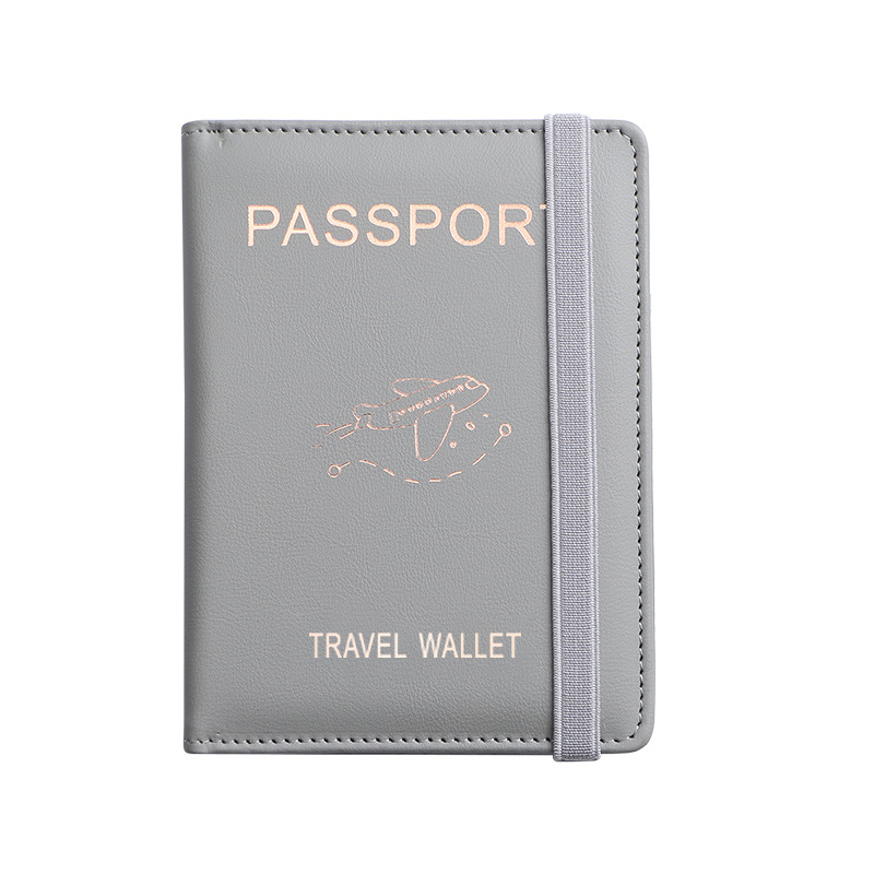 En stock Amazon pu cuero pasaporte paquete RFID Multi-tarjeta multi-función pasaporte Certificado conjunto pasaporte cubierta