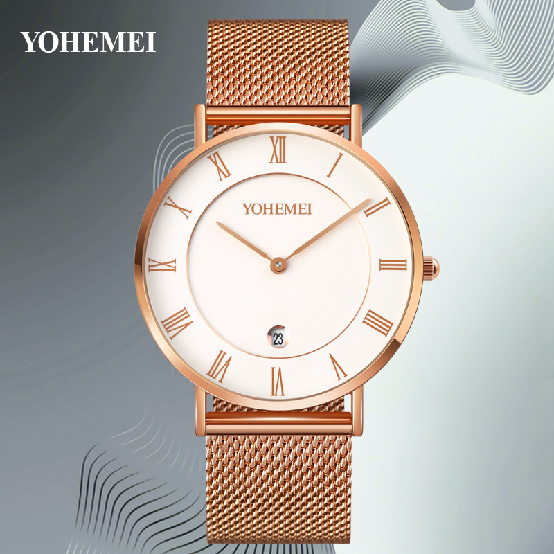 Luxury Watch Quartz Watch Men's Classic Calendar Student Korean Version Trendy Manufacturer Wholesale Waterproof Wristwatch Large Dial