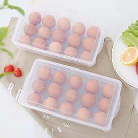 跨境鸡蛋收纳盒冰箱冷冻密封PP保鲜盒鸡蛋盒专用收纳神器超市批发