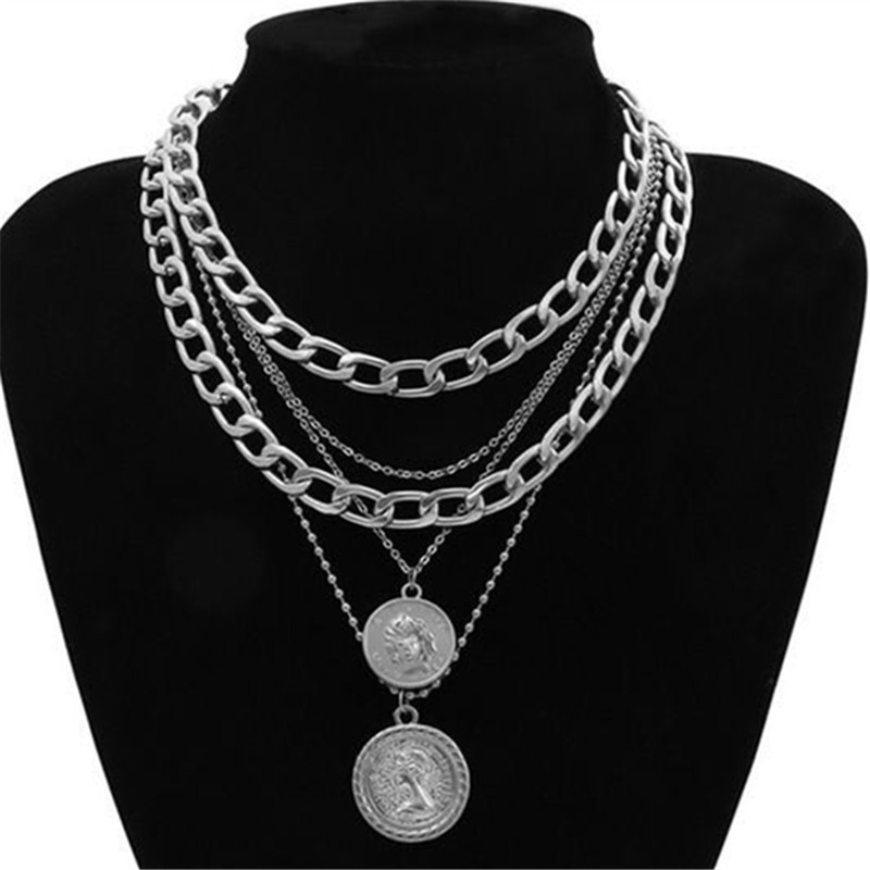 Multi-layer Round Pendant Necklace For Women Elegant Jewellery_voghion.com