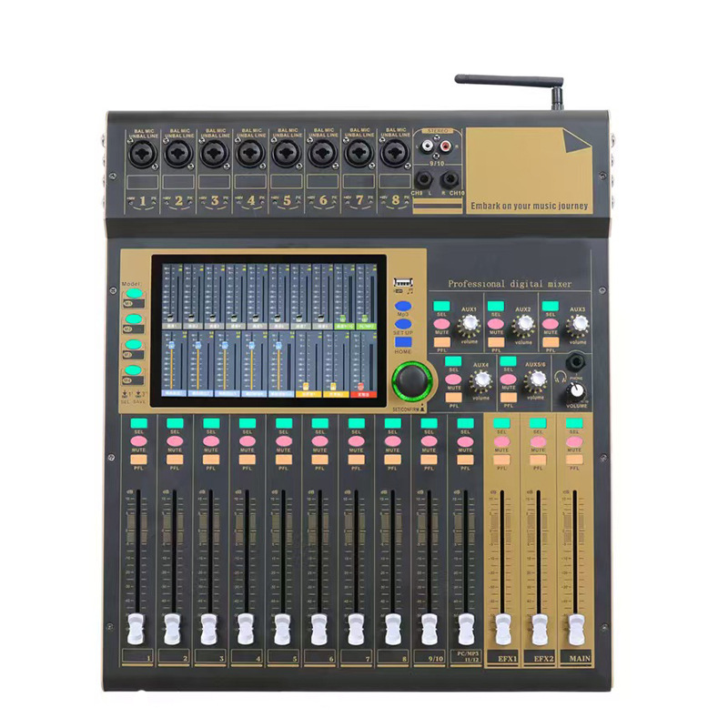Mezclador digital profesional de 12 vías 16 vías rendimiento de escenario grabación USB doble efecto DSP compatible con el sistema IOS MAC