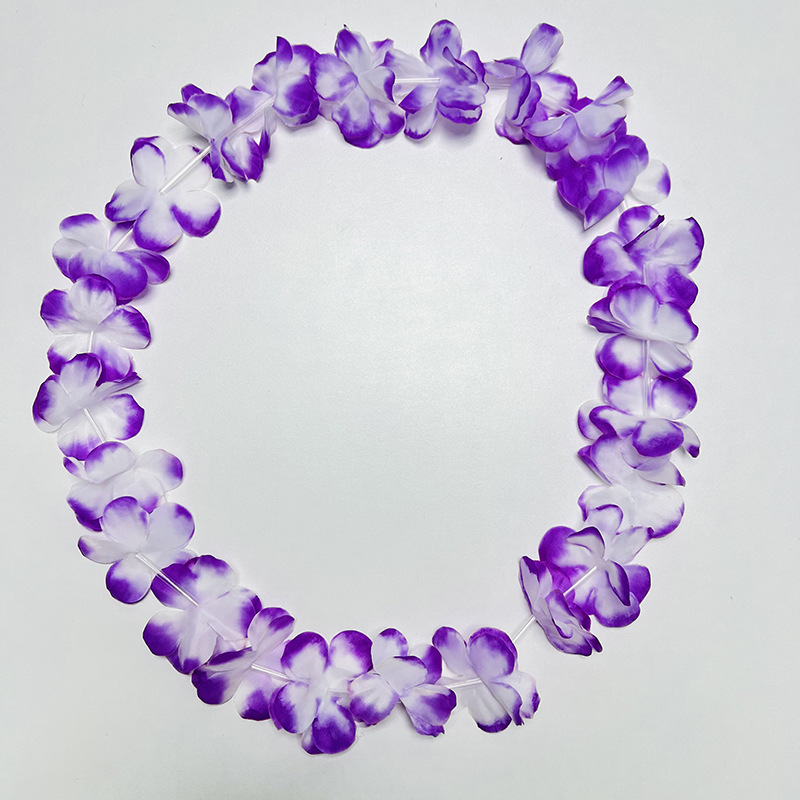 24 pares de pétalos de fiesta Hawaiian gran guirlanda hula vestir accesorios festivales collar de pétalos de color guirlanda