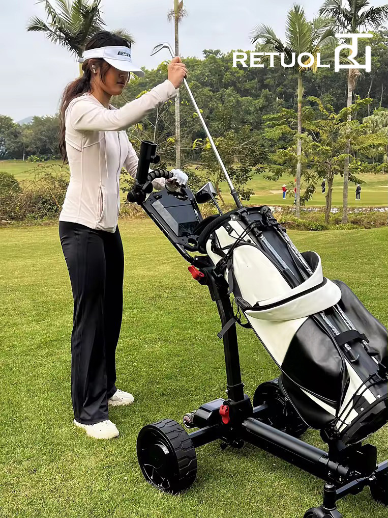 RETUOL Runtu cuatro ruedas sigue al carrito de golf, carrito de golf eléctrico, entrega transfronteriza de una pieza