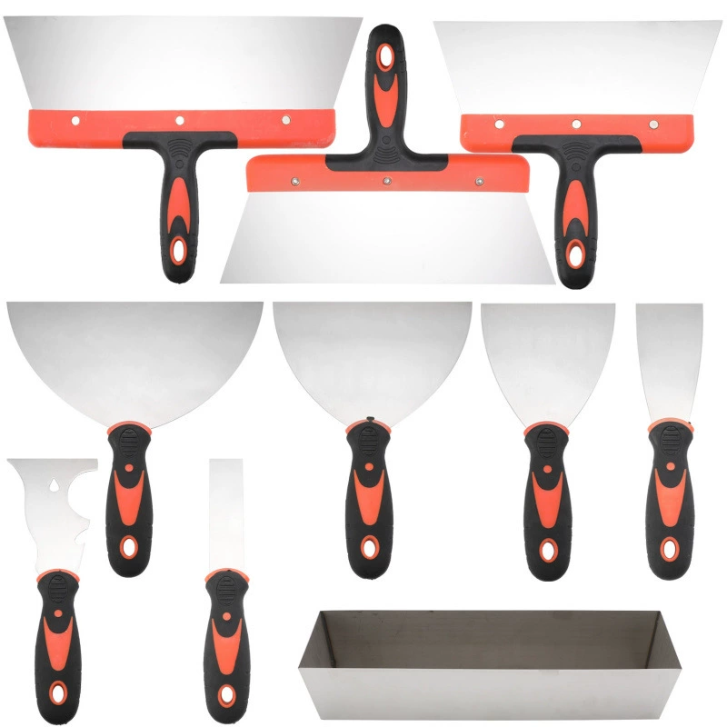 Ржавая стальная серая ножа двухцветная ручка лопатка деревянная ручка шпаклевка зеркальная лопата пластиковая ручка серый нож песочный стол набор