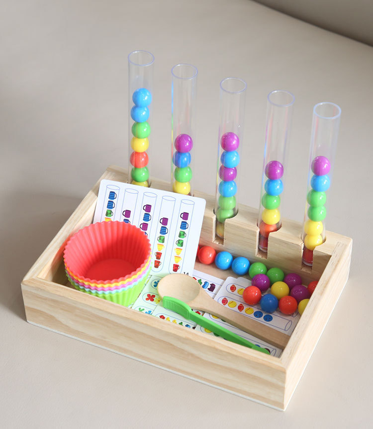 ألعاب التعلم طفل صغير (3-6 سنوات) كتلة اللون خشب لعب display picture 1