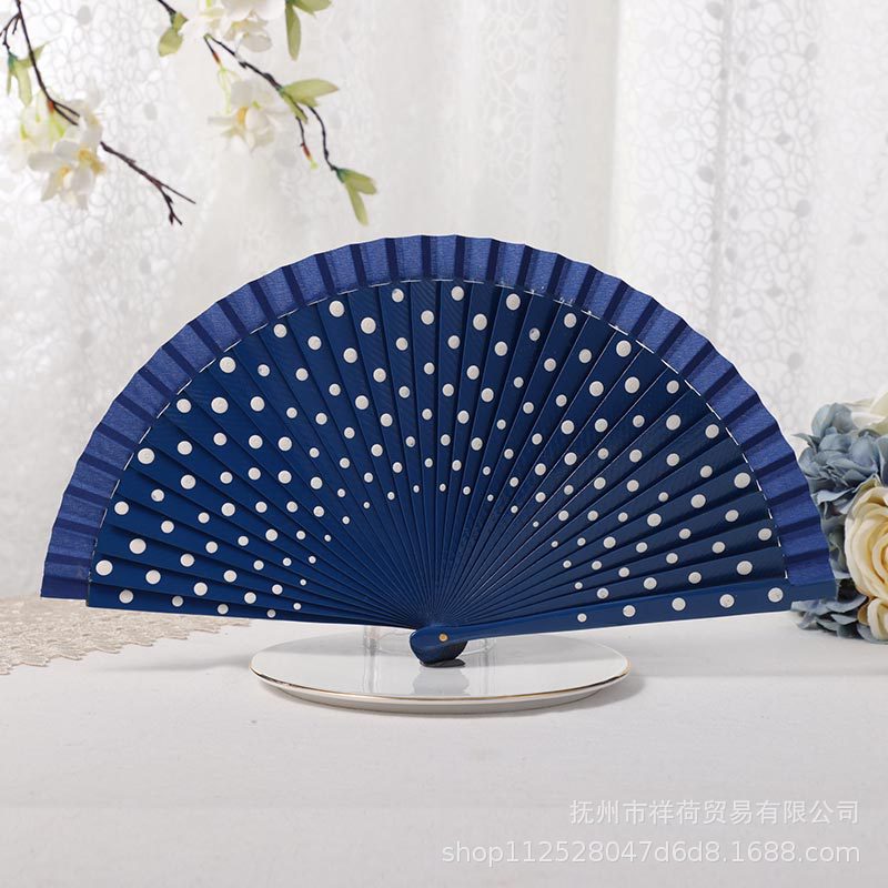 Ventilador español ventilador de la Media Luna ventilador de la danza fábrica al por mayor acabado de pintura Dama plegable ventilador conveniente apertura y cierre suave