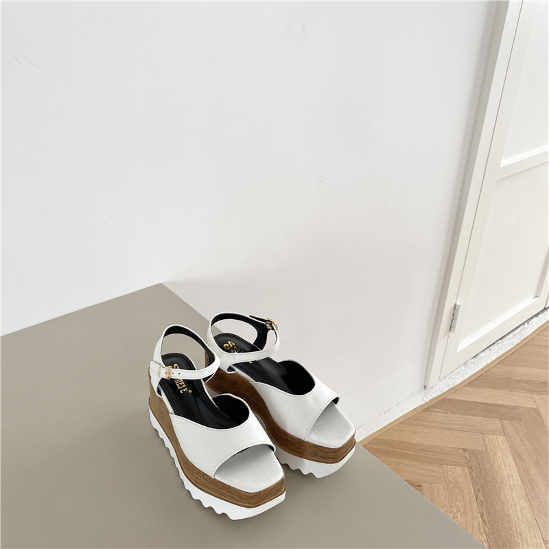 Open toe thick ankle strap sandals NSHU45002