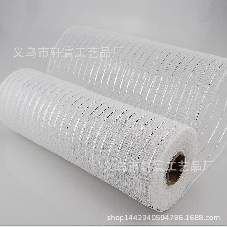 Flor neta Amazon Navidad cinta malla plástico múltiple oro pantalla de seda Halloween Pascua 26cm * 10 yardas