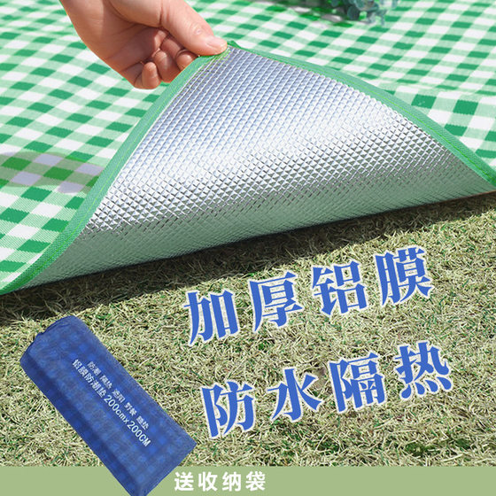 Thickened aluminum film picnic camping mat outdoor picnic mat picnic mat lawn mat waterproof moisture-proof spring outing mat