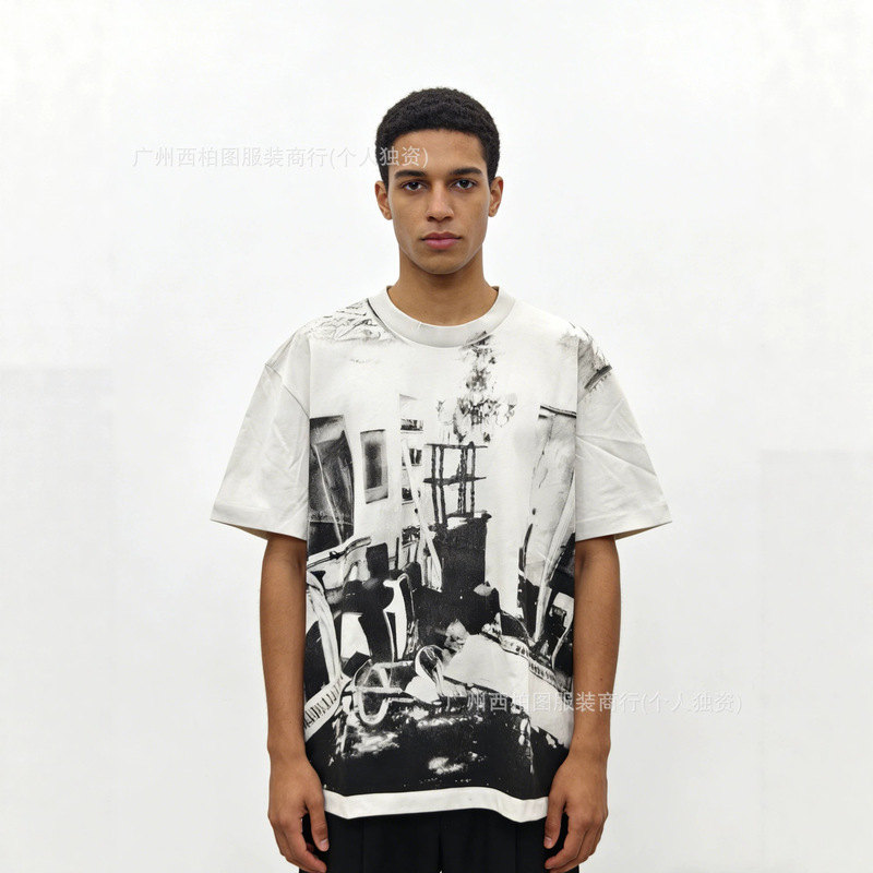 Enfants Riches Deprimes Fw26 American Trendy Abstract Bedroom Style'Washed Vintage' T-Shirt Short Sleeve Enfants Riches Deprimes Fw26 American Trendy Abstract Bedroom Style'Washed Vintage' T-Shirt Short Sleeve