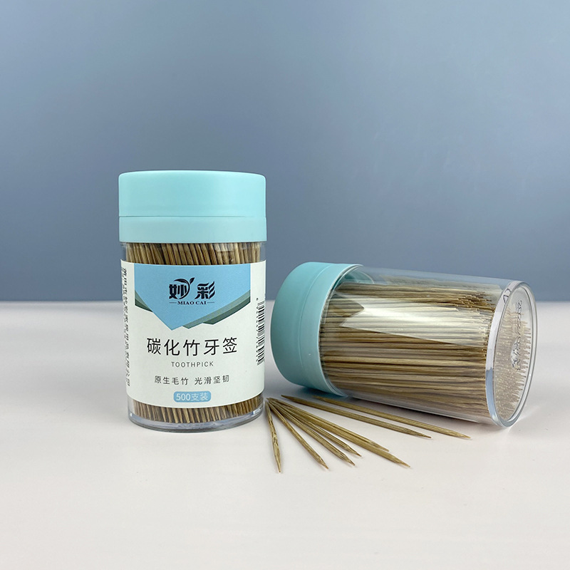 Miaocai flip-top screw cap bottle 500 bamboo toothpicks for one-time cleaning, direct supply from the manufacturer pic 18