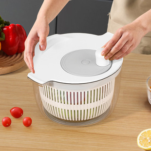 Large Vegetable Dehydrator Household Manual Salad Water Drain Vegetable Basket Kitchen Dryer Fruit Vegetable Washing Drain Artifact