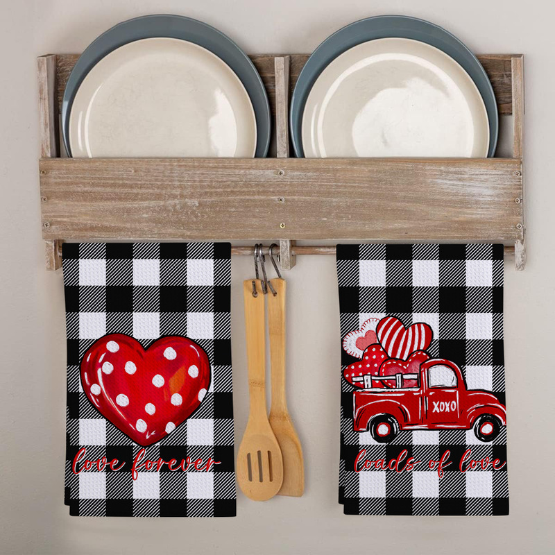 Amazon's Best-Selling Valentine's Day Love Towel Waffle Absorbent Hand Towel Car Printed Kitchen Dish Towel Amazon's Best-Selling Valentine's Day Love Towel Waffle Absorbent Hand Towel Car Printed Kitchen Dish Towel