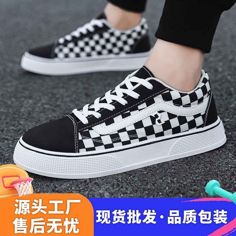 Spring and Autumn Shoes Men's Classic Low-Top Canvas Shoes Student Sneakers Men's Shoes Casual Shoes Korean Style Trendy Men's Shoes