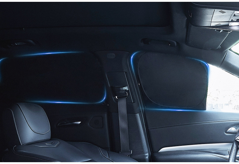 Factory Direct Sales Car Sunshade Curtain, Sun Protection, Heat Insulation, Double-Layer Silver-Coated Fabric, Privacy Model, Hot Sale