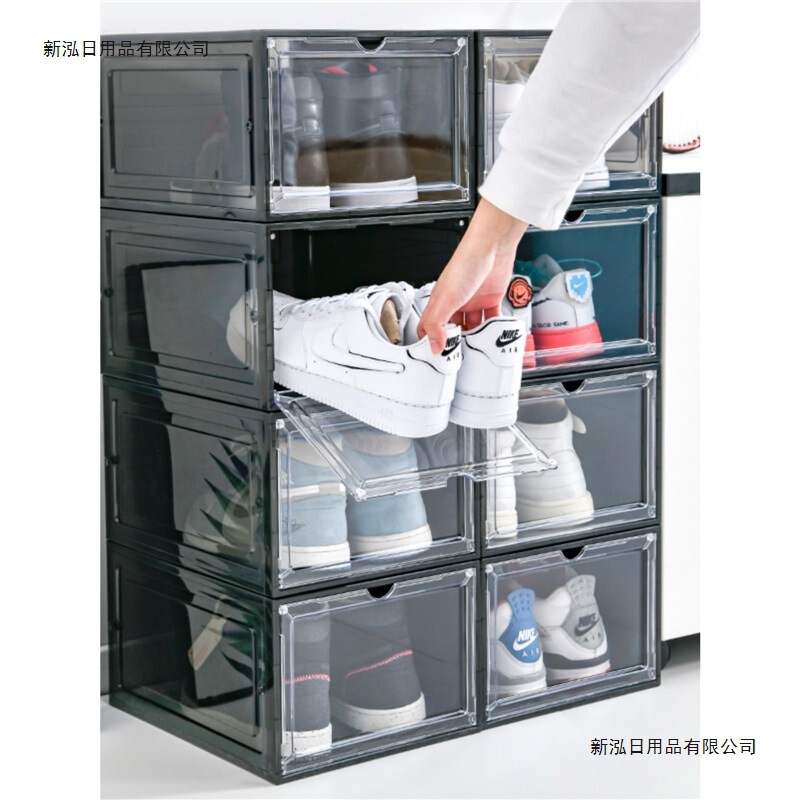 Shoe Box Storage Box, Transparent Shoe Storage, Thickened Magnetic Acrylic, Simple Hard Plastic, Dormitory Side-Opening Space Shoe Box Storage Box, Transparent Shoe Storage, Thickened Magnetic Acrylic, Simple Hard Plastic, Dormitory Side-Opening Space