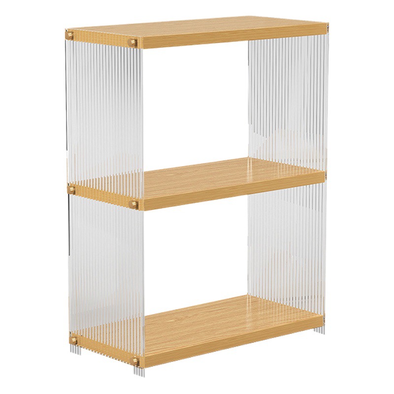 Portavasos de acrílico multiusos para escritorio de oficina, soporte de almacenamiento para tazas y toallas de papel, múltiples capas fácil de limpiar