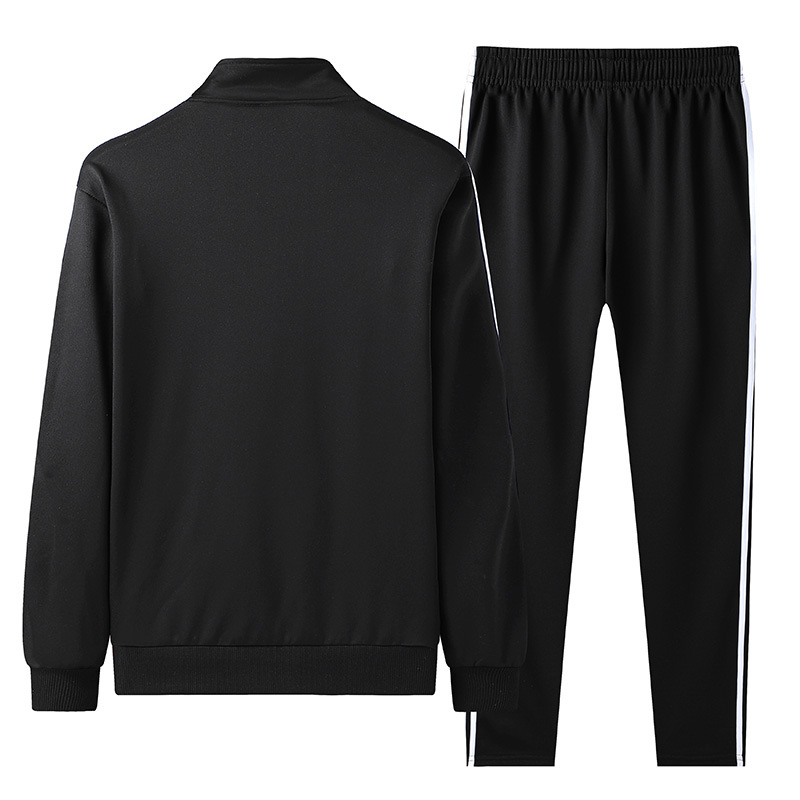 Conjunto deportivo transfronterizo para hombre, conjunto informal para parejas, ropa deportiva de tres rayas para hombre, conjunto moderno de sudadera con cremallera y pantalones de chándal de dos piezas