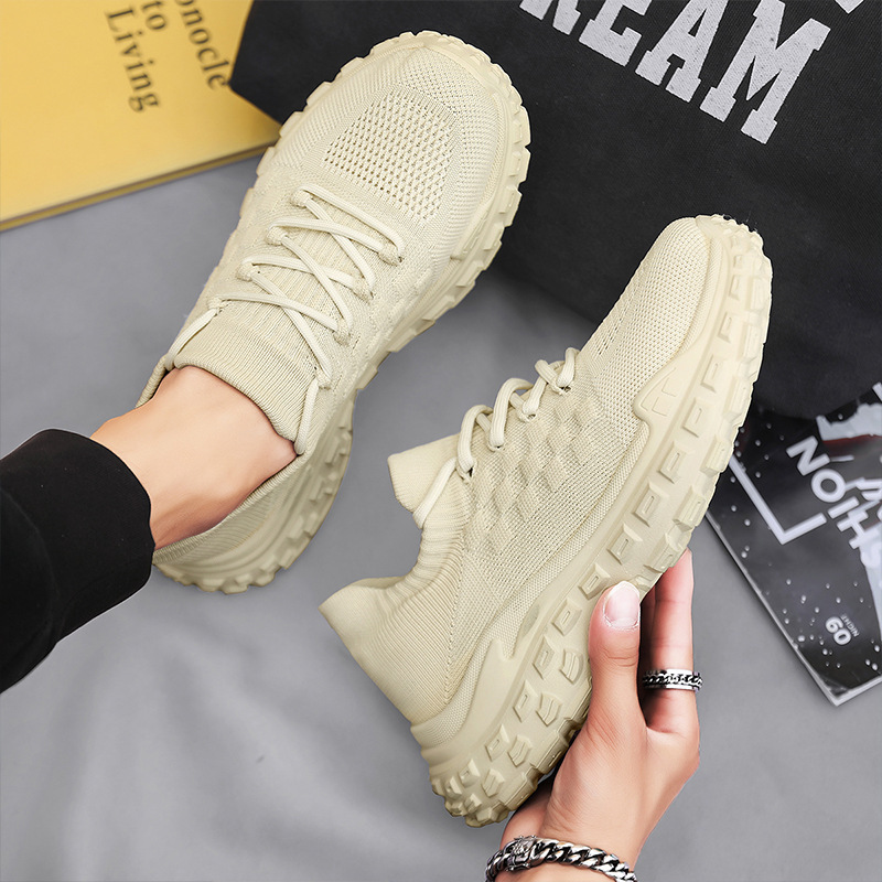 Coconut ins Koreanische Flut Papa Schuhe Jungen fliegen gewebt atmungsaktive Mesh-Bedeckung Füße dicke Unterseite Erhöhung Schuhe Student Herrenschuhe_voghion.com