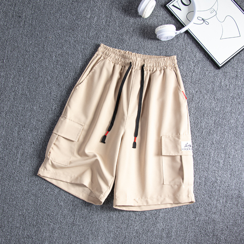 Pantalones cortos de herramienta de verano sueltos de tirada casuales 2025 nuevos pantalones rectos para hombres jóvenes deportivos cómodos