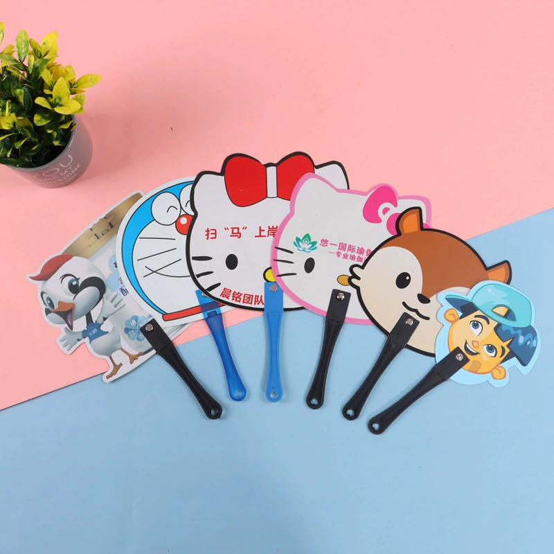 Pp рекламный вентилятор на заказ мультфильм рекламный вентилятор пластиковый вентилятор ручка рекламный вентилятор на заказ логотип