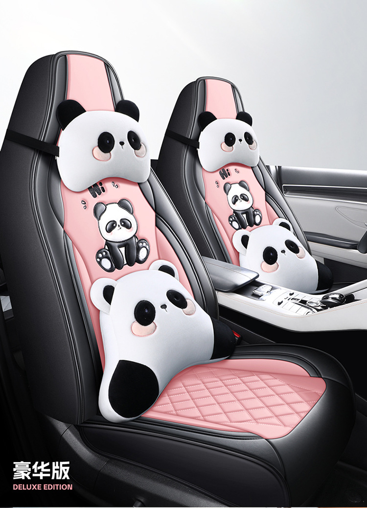 New Cartoon Car Seat Cover, All-Inclusive, All-Season, Full Leather Seat Cushion, Special for Spring and Summer Car Seat Cushion and Seat Cover