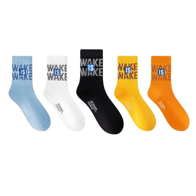 Zhuji socks men's cotton spring and winter trendy sports junior high school students' long socks sweat-absorbent breathable non-slip generation