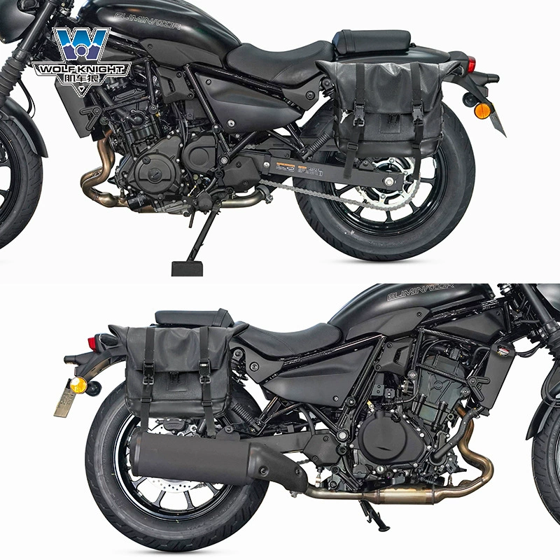 Подходит для бокового багажника Kawasaki Eliminator 500, ретро-боковой багажник, модифицированный чехол для шлема, быстросъёмный багажник со щелчком, замок, особый